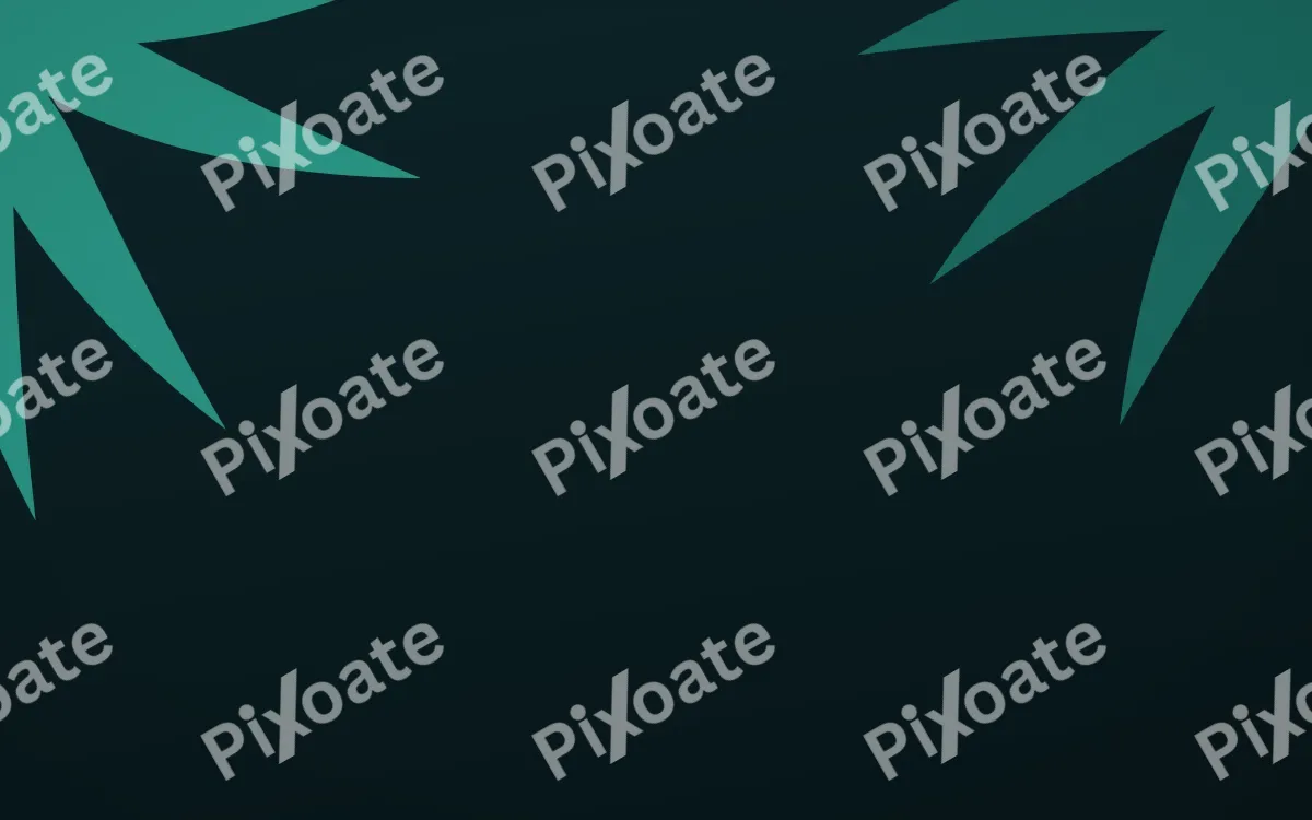 Teal Tropics — dark teal and black botanical background