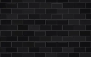 Matte Black Brick III — dark black and grey brick wall background, variation III