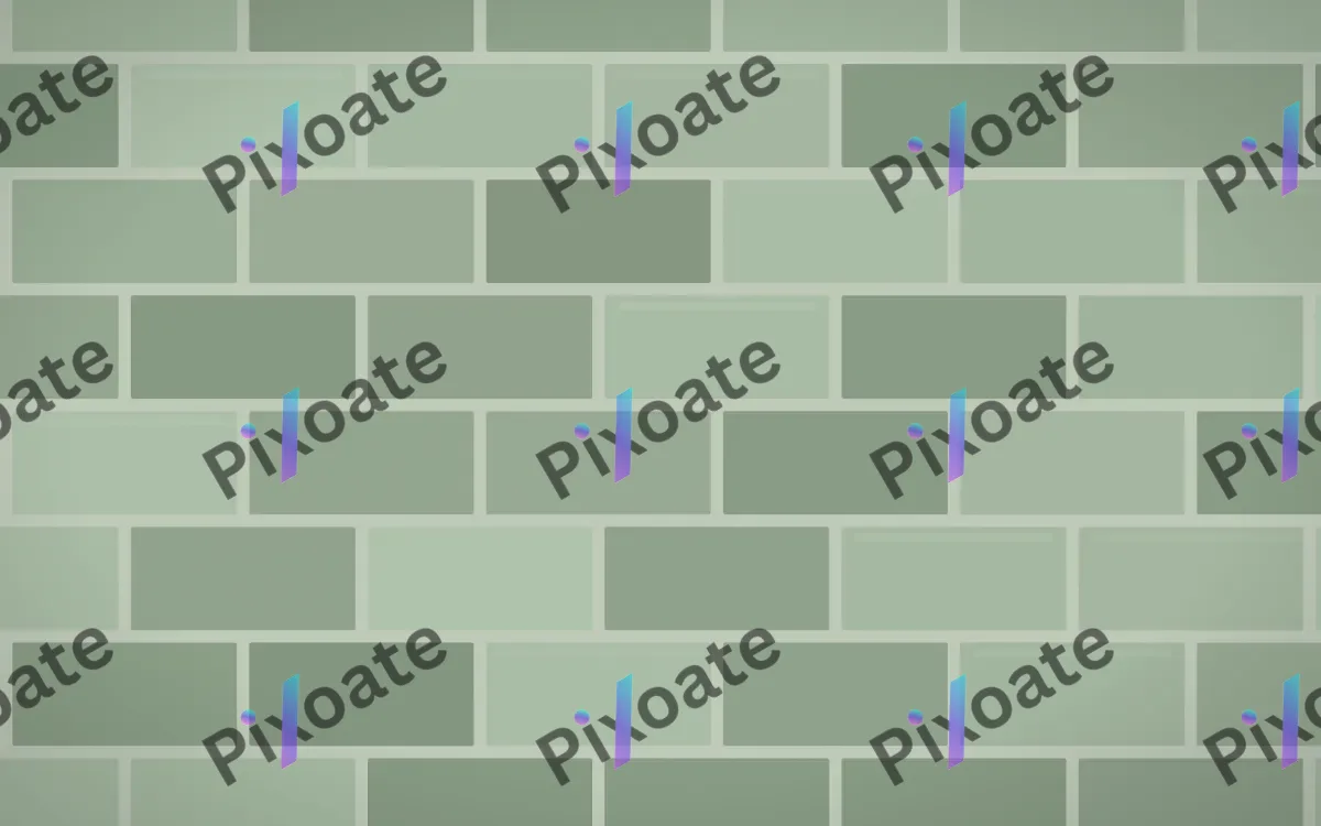 Sage Painted Brick Loft — light green brick wall background