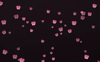 Flamingo Noir Butterflies III — dark pink and black butterfly background, variation III