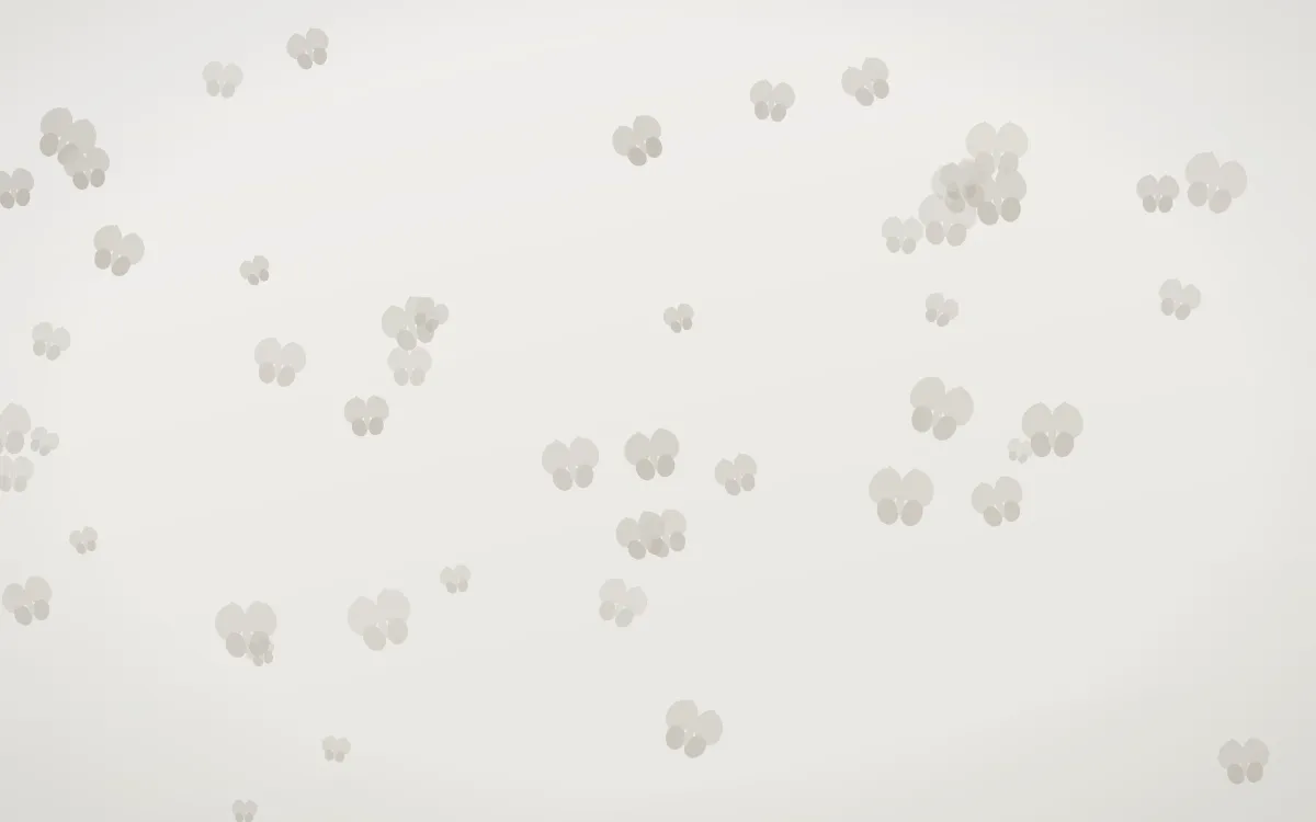 Fogline Butterflies — light grey, orange and white butterfly background