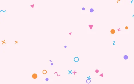 Bubblegum Bash — light pink, purple and blue cartoon background