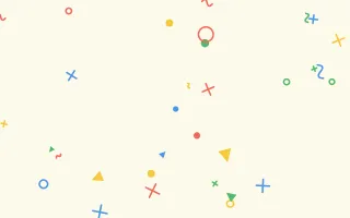 Doodle Day — light red, blue and gold cartoon background