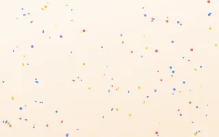 Party Popper — light red, blue and white cartoon background