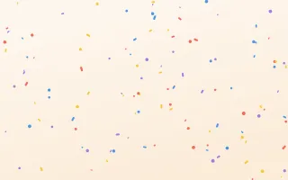 Party Popper II — light red, blue and white cartoon background, variation II