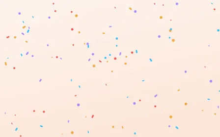 Piñata Burst — light red, orange and blue cartoon background