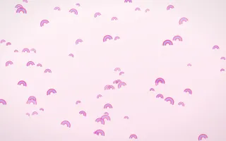 Candy Rainbows — light pink, purple and white cartoon background