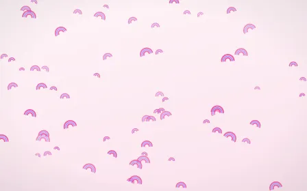 Candy Rainbows — light pink, purple and white cartoon background