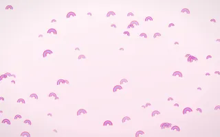 Candy Rainbows III — light pink, purple and white cartoon background, variation III