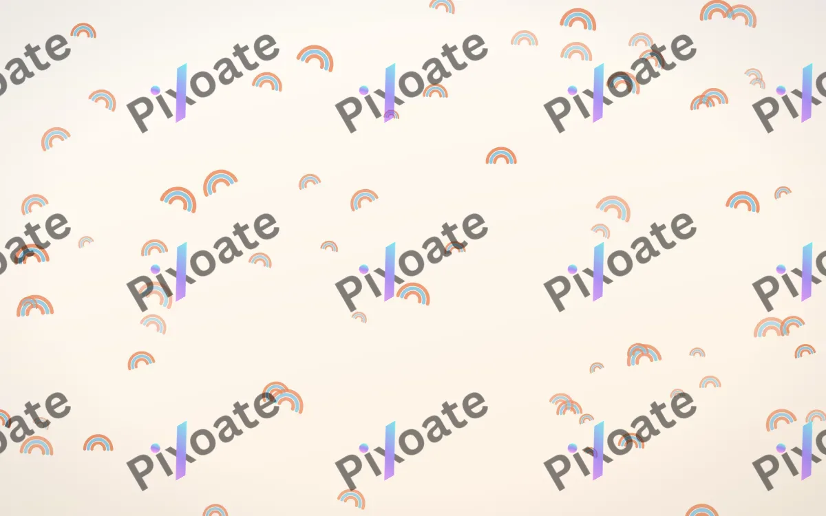 Daydream Rainbows — light orange, blue and white cartoon background