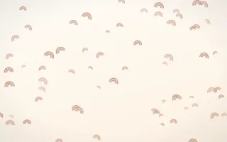 Daydream Rainbows — light orange, blue and white cartoon background