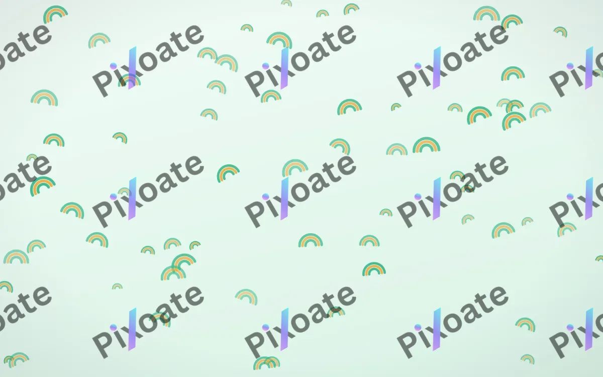 Minty Rainbows — light green, orange and white cartoon background