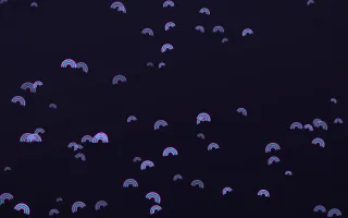 Neon Rainbows — dark purple, teal and blue cartoon background