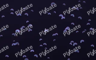 Neon Rainbows II — dark purple, teal and blue cartoon background, variation II