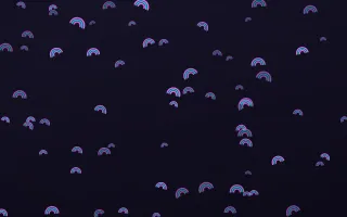 Neon Rainbows III — dark purple, teal and blue cartoon background, variation III