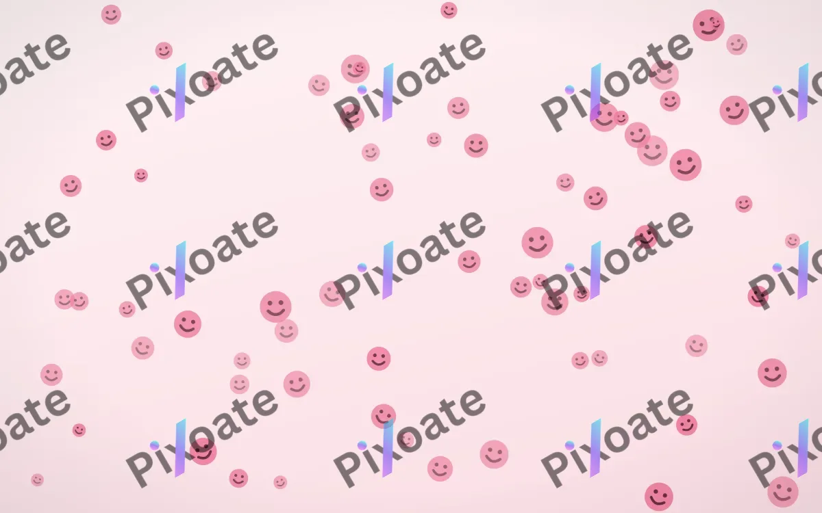 Blush Smileys — light pink and white cartoon background