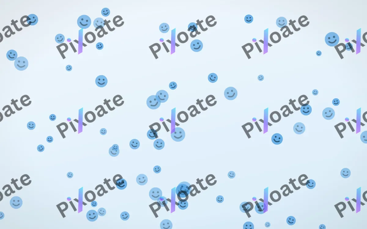 Bubble Smileys — light blue and white cartoon background