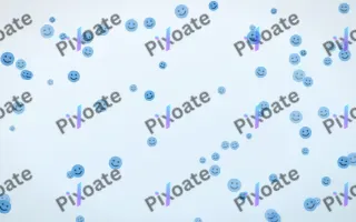Bubble Smileys III — light blue and white cartoon background, variation III