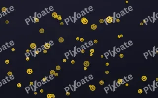Midnight Smileys — dark gold and blue cartoon background