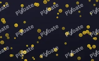 Midnight Smileys II — dark gold and blue cartoon background, variation II