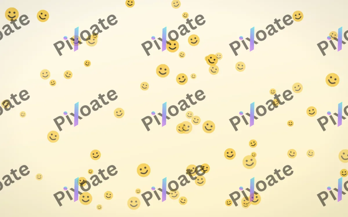 Sunshine Smileys — light gold, brown and white cartoon background