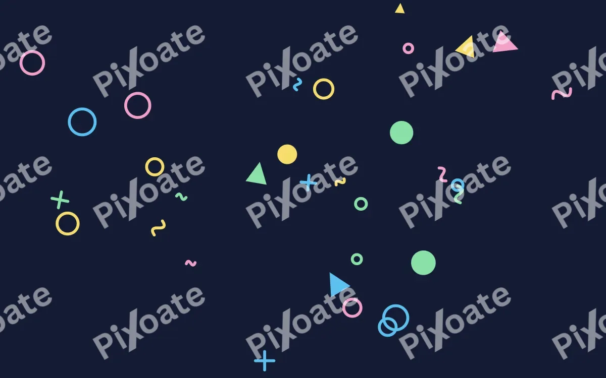 Space Toons — colourful blue, pink and gold cartoon background
