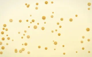 Sunny Smiles III — light gold, brown and beige cartoon background, variation III