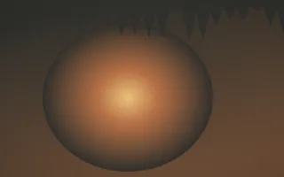 Autumn Glow Cave — colourful orange, brown and grey cave background