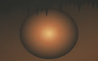 Autumn Glow Cave II — colourful orange, brown and grey cave background, variation II