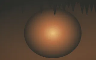 Autumn Glow Cave IX — colourful orange, brown and grey cave background, variation IX