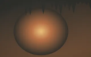 Autumn Glow Cave VII — colourful orange, brown and grey cave background, variation VII