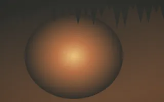 Autumn Glow Cave X — colourful orange, brown and grey cave background, variation X