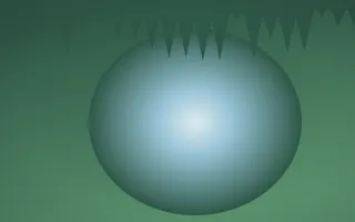 Clear Day Cave III — light blue and green cave background, variation III