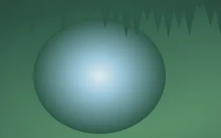 Clear Day Cave VII — light blue and green cave background, variation VII