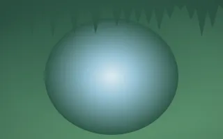 Clear Day Cave XI — light blue and green cave background, variation XI