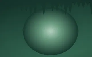 Emerald Mist Cave III — dark green cave background, variation III