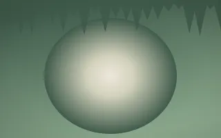 First Light Cave II — light beige and green cave background, variation II