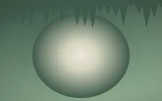 First Light Cave VIII — light beige and green cave background, variation VIII