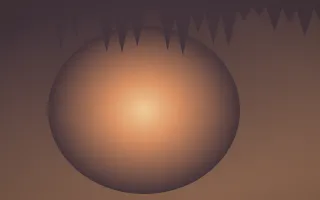 Golden Hour Cave — colourful orange and pink cave background