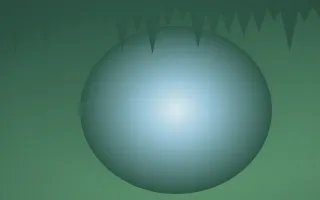 Cave Signature — light blue and green cave background