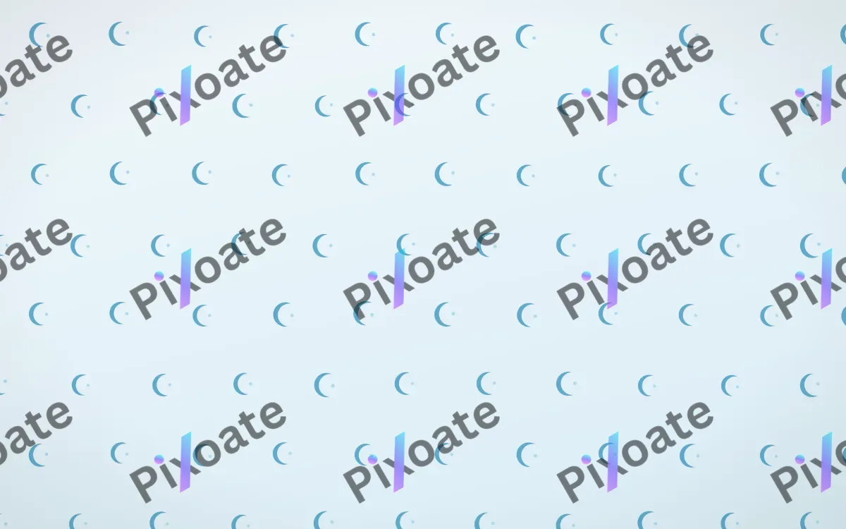 Arctic Frost Moons Tiled — light blue and white celestial background