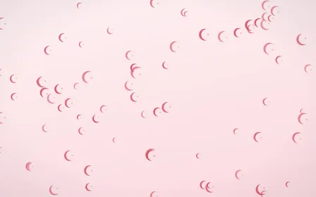 Cherry Soda Moons — light red and white celestial background