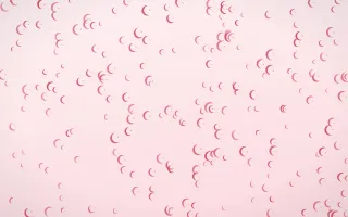 Cherry Soda Moons Dense II — light red and white celestial background, variation II