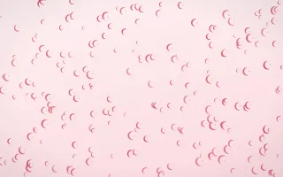 Cherry Soda Moons Dense III — light red and white celestial background, variation III