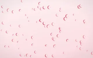 Cherry Soda Moons II — light red and white celestial background, variation II