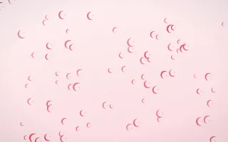 Cherry Soda Moons III — light red and white celestial background, variation III