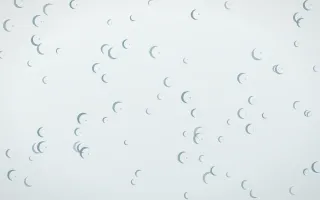 Coastal Fog Moons II — light blue and white celestial background, variation II