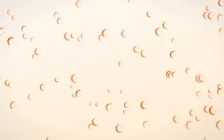 Coral Moons — light orange and white celestial background