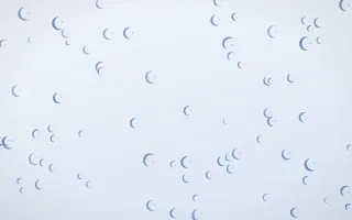 Denim Day Moons — light blue and white celestial background
