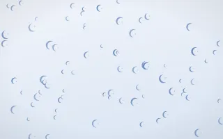 Denim Day Moons II — light blue and white celestial background, variation II